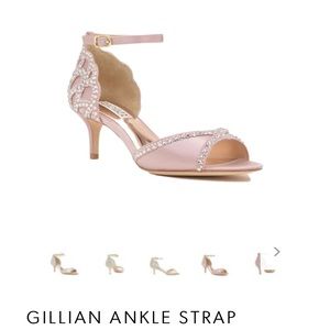 Badgley Mischka gillian blush evening shoe